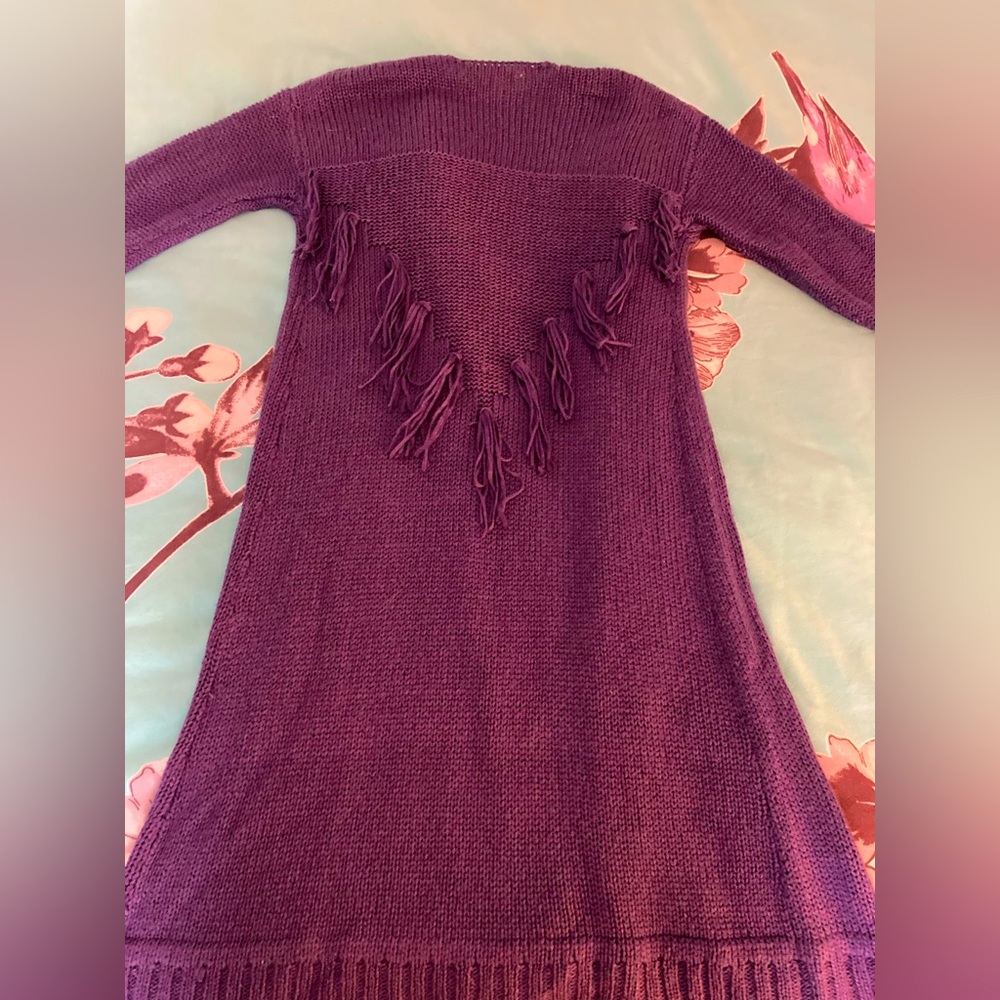 Barely Worn! Pennycandy Fringe Cardigan. Girls 8